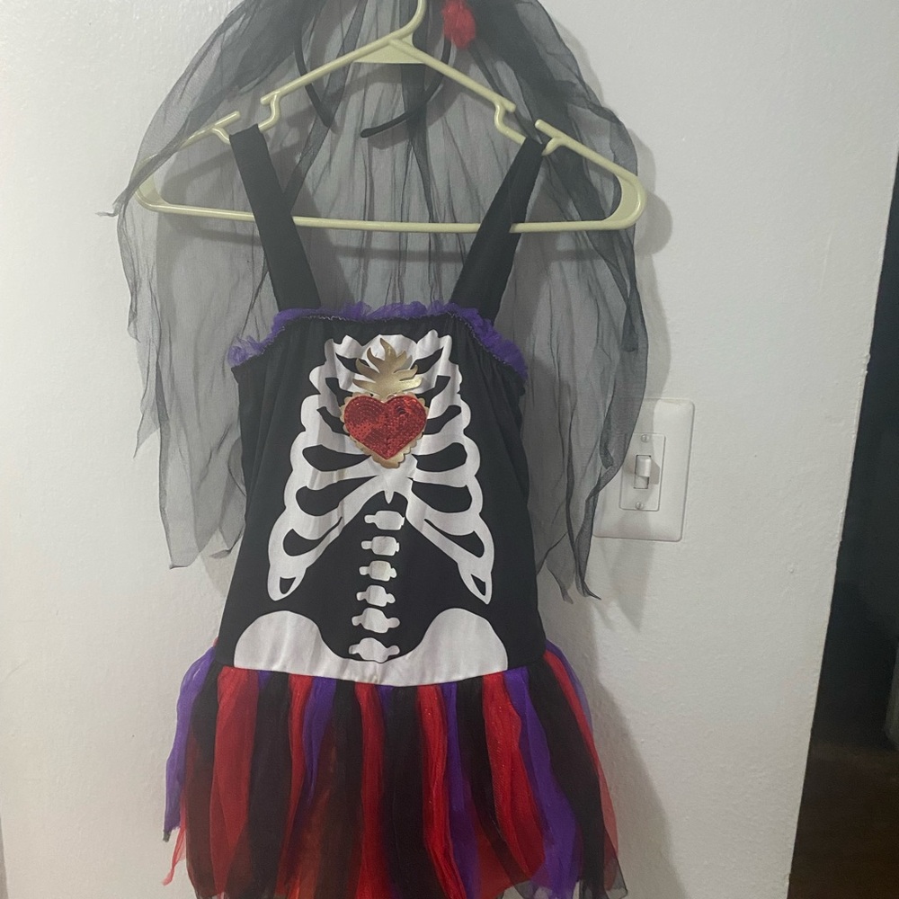 Skeleton Heart Kids Costume